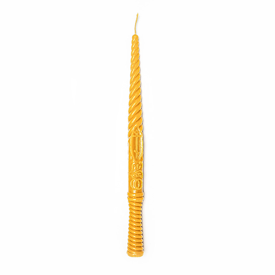 LUMANARE DIN CEARA NATURALA ÎNVIERE H35 CM D2,50 CM